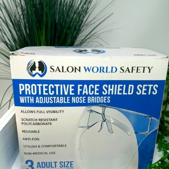 NIB 3 Adult Size Protective Face Shield - Picture 4 of 4